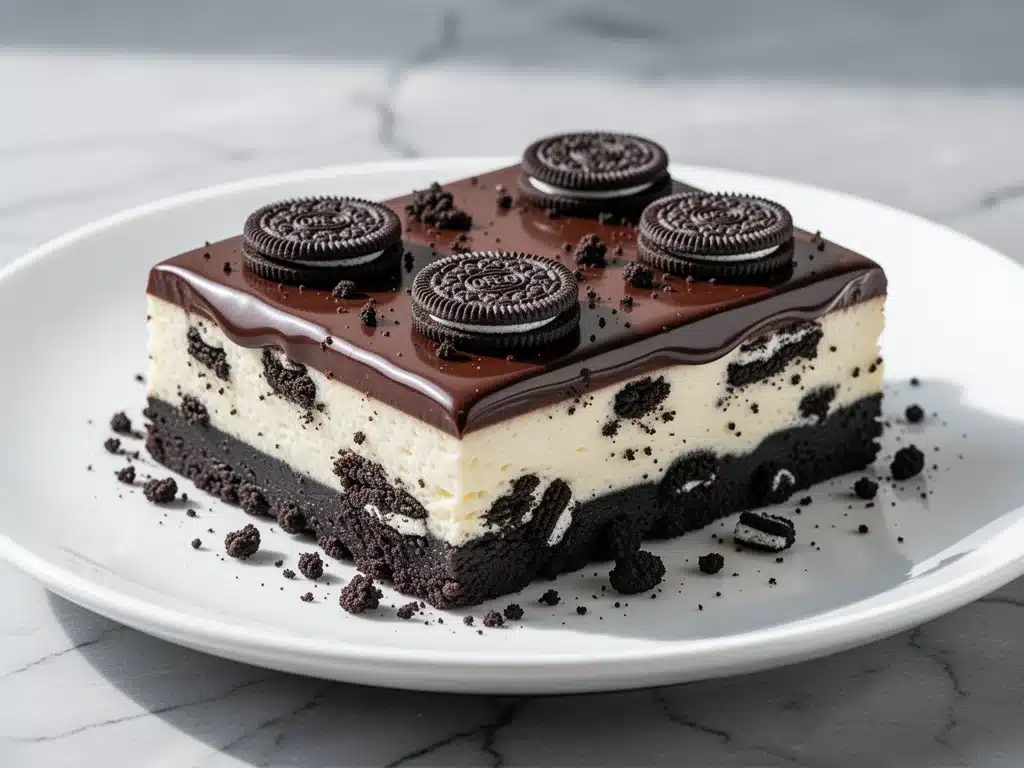 No-Bake Oreo Cheesecake Bars - featured image