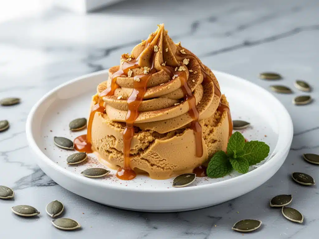 no-churn pumpkin caramel ice cream - featured image