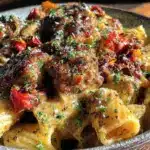 One-Pot Creamy Cajun Sausage Rigatoni - featured image