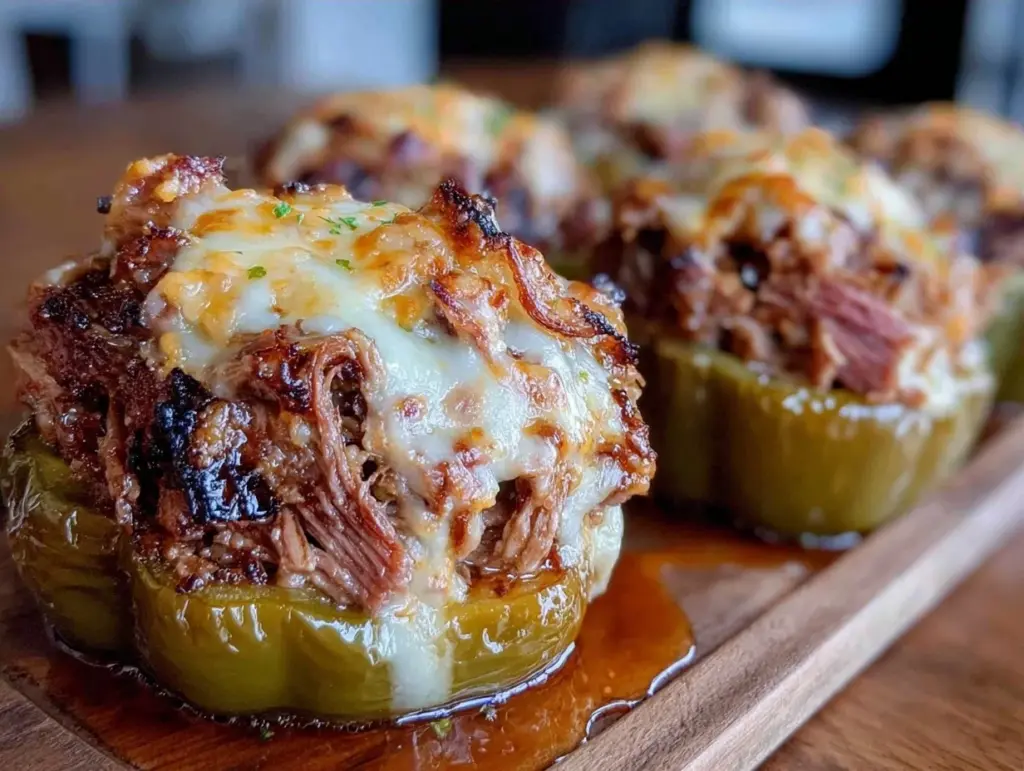 Philly cheesesteak stuffed peppers - featured image