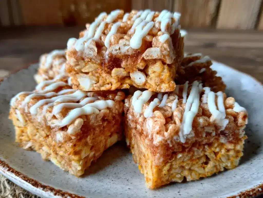 pumpkin spice rice krispie treats - featured image