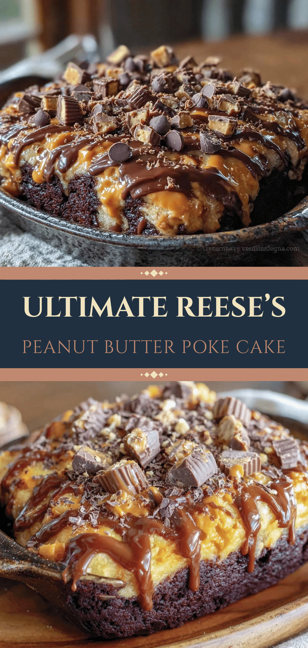 Reeses Peanut Butter Chocolate Poke Cake: Best Party Dessert 5 Reeses Peanut Butter Chocolate Poke Cake recipe