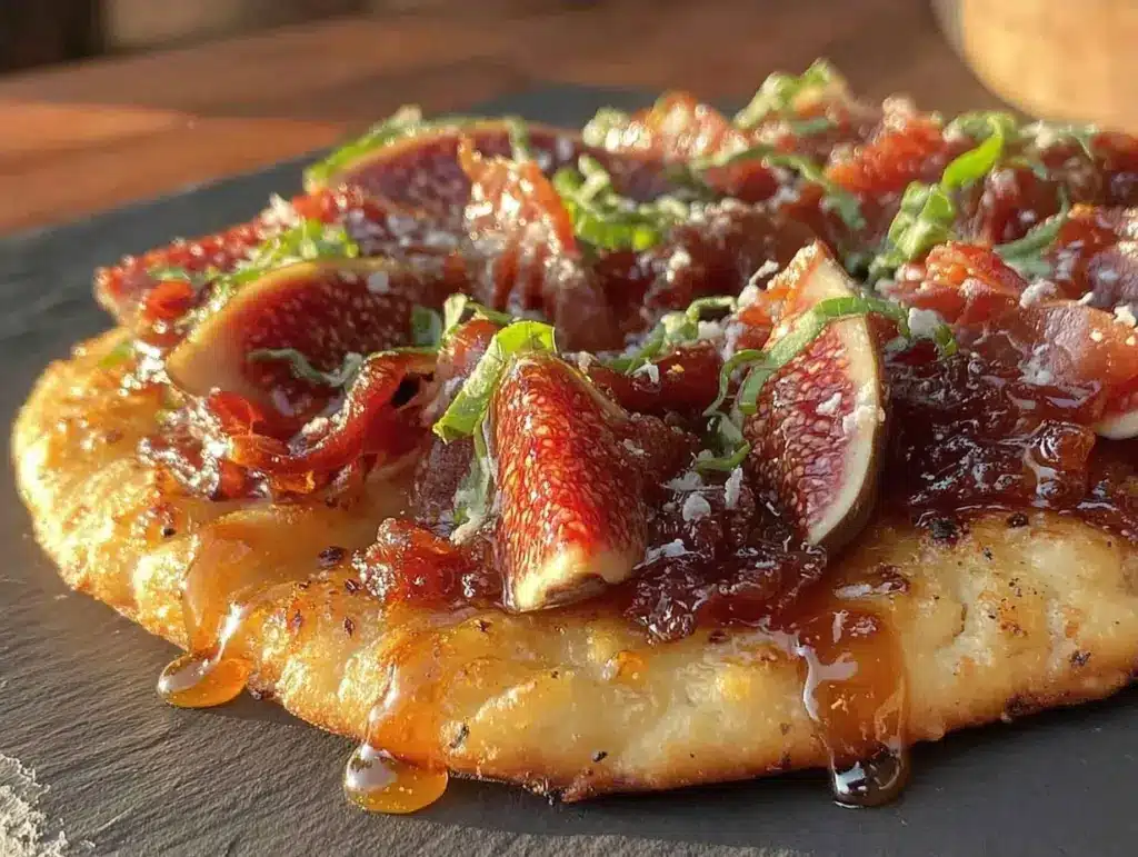 roasted fig and prosciutto flatbread - featured image