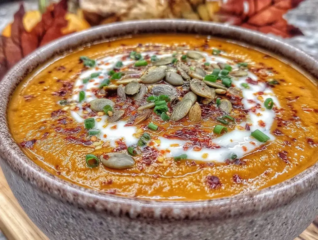roasted red pepper and smoked gouda soup - featured image