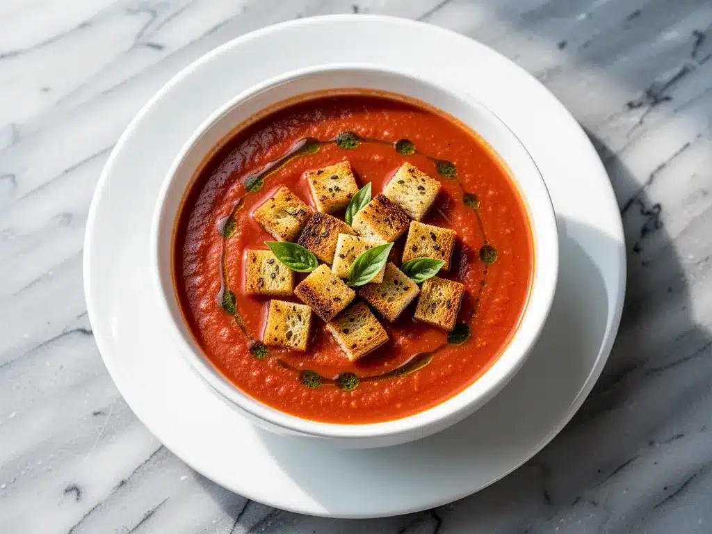 Roasted Tomato Basil Soup: Easy Weeknight Dinner 4 roasted tomato basil soup preparation steps