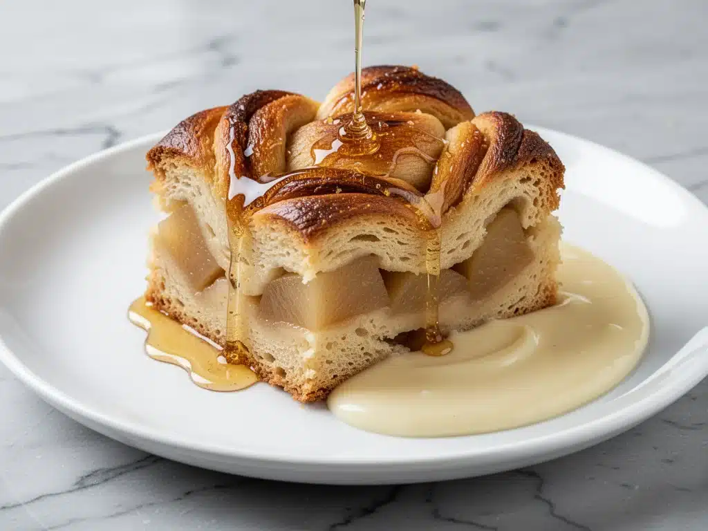 Home 6 Rosh Hashanah Apple Honey Challah Bread Pudding - featured image