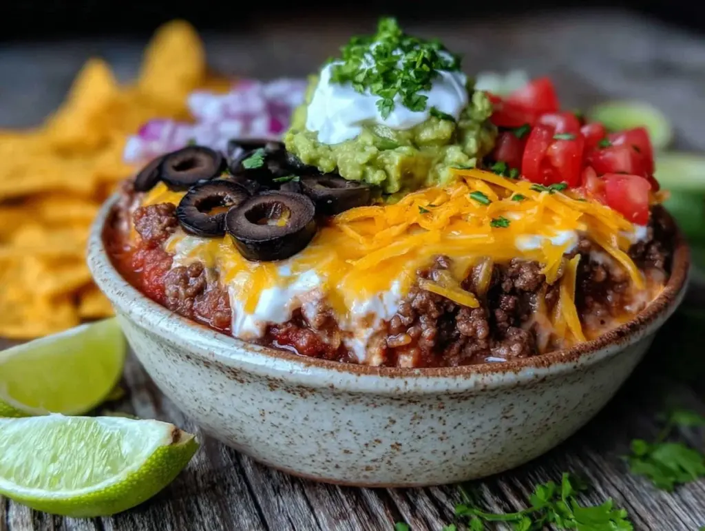 seven layer taco dip - featured image