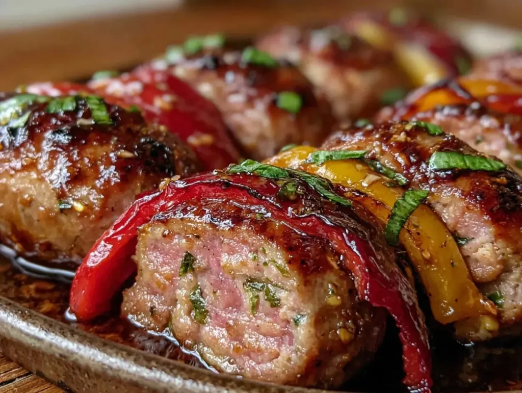 sheet pan sausage and peppers - featured image