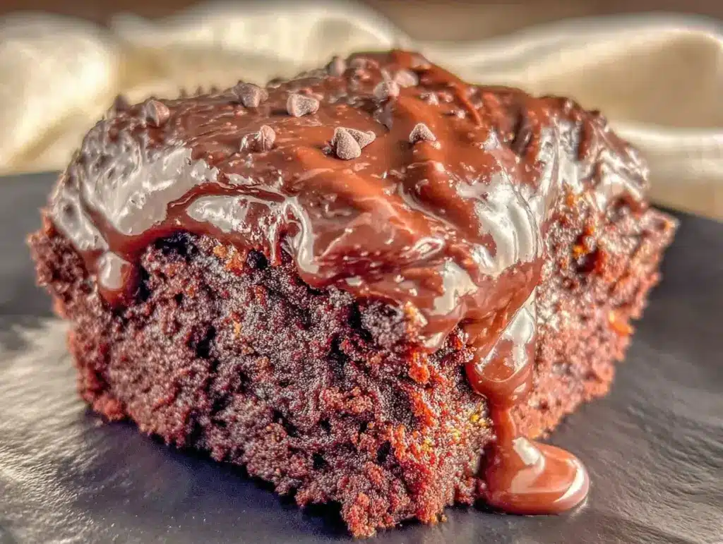 smoked chocolate sheet cake - featured image