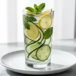 sparkling cucumber mint mocktail - featured image