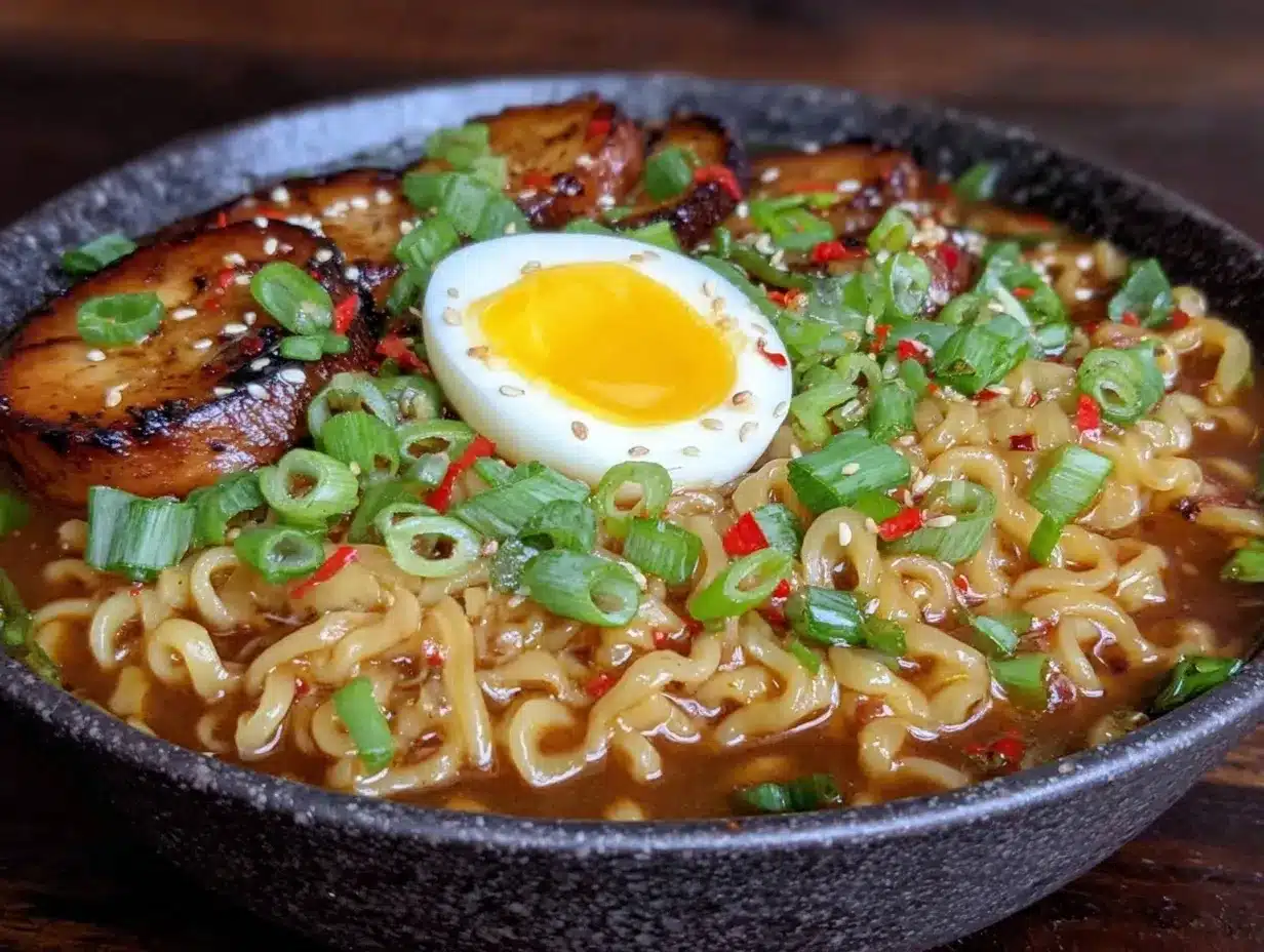 Spicy Ramen Noodle Bowls with Jammy Eggs: 3 Steps for Self-Care 4 spicy ramen noodle bowls with jammy eggs preparation steps