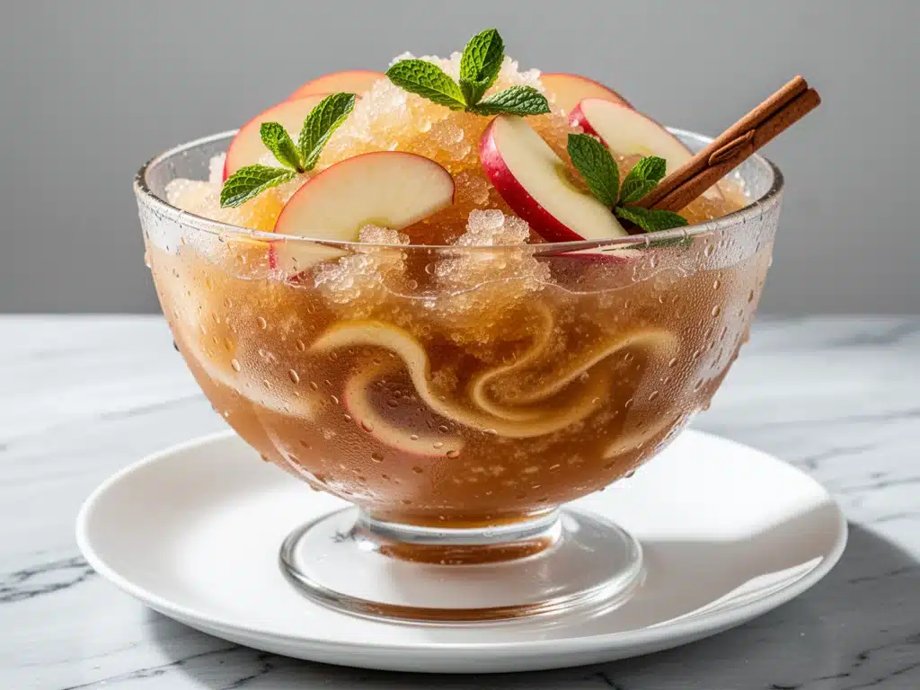 spiked apple cider bourbon slush - featured image