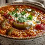 Vegetarian Stuffed Pepper Soup - featured image